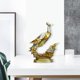 thumbnail image 4 of Soporte para estante Phoenix moderno Gloria dorado sostenedor del estante del vino, 4 of 9