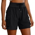 thumbnail image 2 of Fsqjgq Shorts Cargo de Randonnée pour Femmes Vêtements d'Été Taille Haute Shorts en Molleton Décontractés Short de Détente, 2 of 9