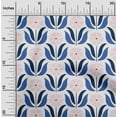 thumbnail image 1 of oneOone Cotton Silk Blue Fabric Leaves & Floral Block Fabric For Sewing Printed Craft Fabric By The Yard 42 Inch Wide, 1 of 4