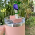 thumbnail image 6 of Pebbuoy Rose Flower Straw Cover BPA Free Silicone Reusable Dust-proof No Spill 6-10MM Tumbler Straw Tip Plug Topper Protector Cup Accessories, 6 of 6