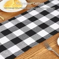 thumbnail image 5 of Dalrosia Buffalo Check Table Runner Cotton White and Black Plaid Classic Stylish Design for Family Dinner Christmas Holiday Birthday Party Table Home Decoration, 5 of 6