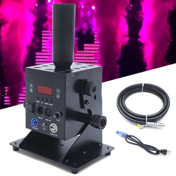 Miumaeov CO2 Jet Cannon Fog Machine LED RGB CO2 Gun Smoke Fogger Stage Special Effect DMX   5m Hose