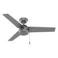 thumbnail image 1 of Hunter Fan Company Cassius 44" Indoor/Outdoor Ceiling Fan, Matte Silver, 1 of 7