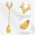 thumbnail image 5 of 2 unids Cucharas creativas Cucharas Cucharas de acero inoxidable Cucharas de Navidad Elk Forma Cucharas, 5 of 5