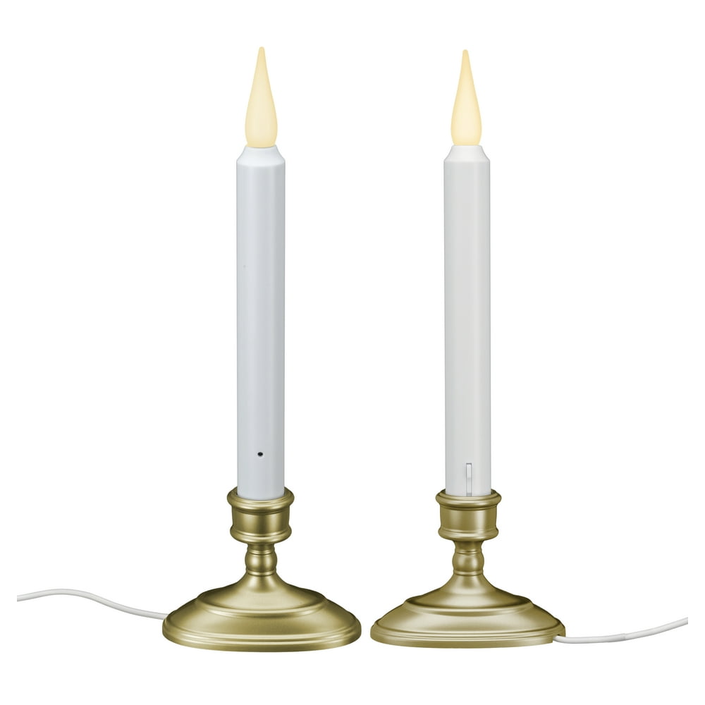 612 Vermont LED Electric Window Candles with Sensor Dusk to Dawn, Warm
