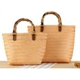 thumbnail image 5 of Handwoven Tote Bag for Women Straw Hobo Bag with Bamboo Handle PVC Bag Rattan Woven Handbag Summer Beach Purse, 5 of 7
