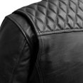 thumbnail image 5 of First Mfg Co - Cinder - Men's Motorcycle Biker Riding Black Black Leather Jacket - 2X Large, 5 of 5