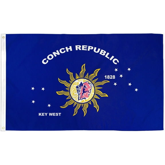 Key West Flag 2x3ft Flag of Conch Republic Conchs Flag 2x3 House Flag 100D