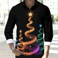 thumbnail image 6 of Yusimy Men's Christmas Long Sleeve Button-Down Shirt - Casual Winter Festival Party Outfit, 6 of 8