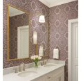 thumbnail image 3 of S4Sassy Self-Stick Decorative Boho Wallpaper, Mandala Pattern Wall Paper, Textured Vinyl Waterproof Contact Paper, Purple, 25"X 120" Removable Renter Friendly Walls Covering For Bedroom, Dining Room, 3 of 8