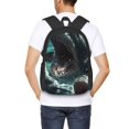thumbnail image 4 of Balery Wave Ocean Animal Shark Mochila para hombre y mujer - Tela Oxford 600D resistente - Gran capacidad, resistente al agua, ideal para la escuela, viajes y senderismo, 4 of 6