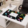 thumbnail image 3 of Long Mouse Pads for Desk,Black Dinosaurs Speech Bubbles Pattern Desk Mats on Top Of Desks, Desk Mouse Pad Extra Large with 3mm Non-Slip Base and Stitched Edge for Gaming,Office,Work,Home 31.5"x15.7", 3 of 6