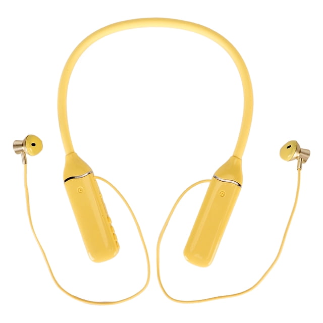 Neckband Headphone, Memory Card Playback RGB Backlight IPX5 Waterproof LED Power Display Magnetic Earbuds Headset for Sports