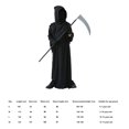 thumbnail image 3 of Disfraz Halloween Grim Reaper Ndcxsfigh con fantasma Guadaña (L), 3 of 9
