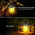 thumbnail image 2 of Rechargeable Camping Lantern, Retro USB Rechargeable LED Camping Lamp C-Warm & Natural Light, Stepless Dimming, Bright 13H + Battery Life, Portable &, 2 of 5