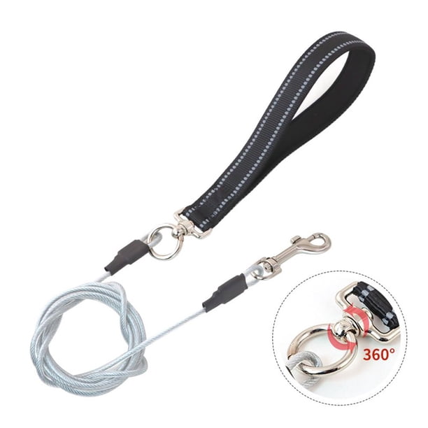 Pet Dog Traction Rope Portable Lightweight Anti-bite P Wire Rope Harness Leashes For Walking Training He Qiyong unisex