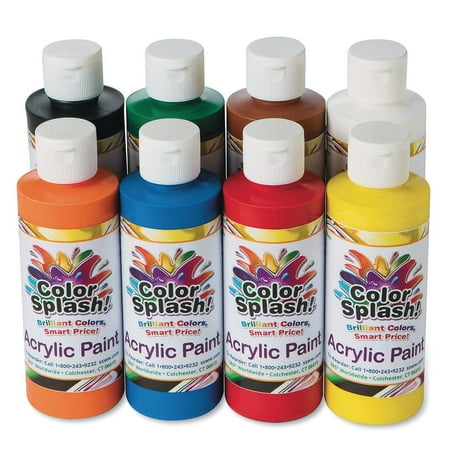 UPC: 0840614115772 | S&S Worldwide Color Splash! Acrylic Paint  8 Bright Colors  8-oz Flip-Top Squeeze Bottles  Great for Arts & Crafts  Wood  Paper Mache  Bisque  Metal  Canvas  For Kids & Adults  Non-Toxic  Set of 8.