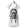 thumbnail image 3 of Crabs Apron, Monochrome Drawing of an Animal from Crustacean Family Maritime Inspired Art, Unisex Kitchen Bib with Adjustable Neck for Cooking Gardening, Adult Size, Black White, by Ambesonne, 3 of 4