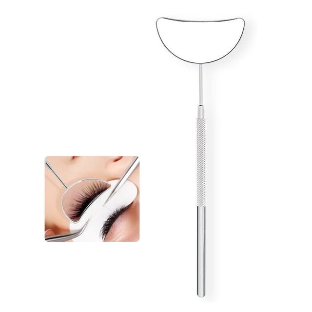 Wosthever Espejo de maquillaje de pestañas, herramientas de comprobación de pestañas de acero inoxidable multiusos simples, espejos de Almacenamiento y organización del hogar