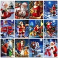 thumbnail image 2 of GATYZTORY-pintura de diamantes con marco de Papá Noel, mosaico de diamantes para adultos y niños, regalo, arte de pared, decoración de artesanía para Navidad, 2 of 4