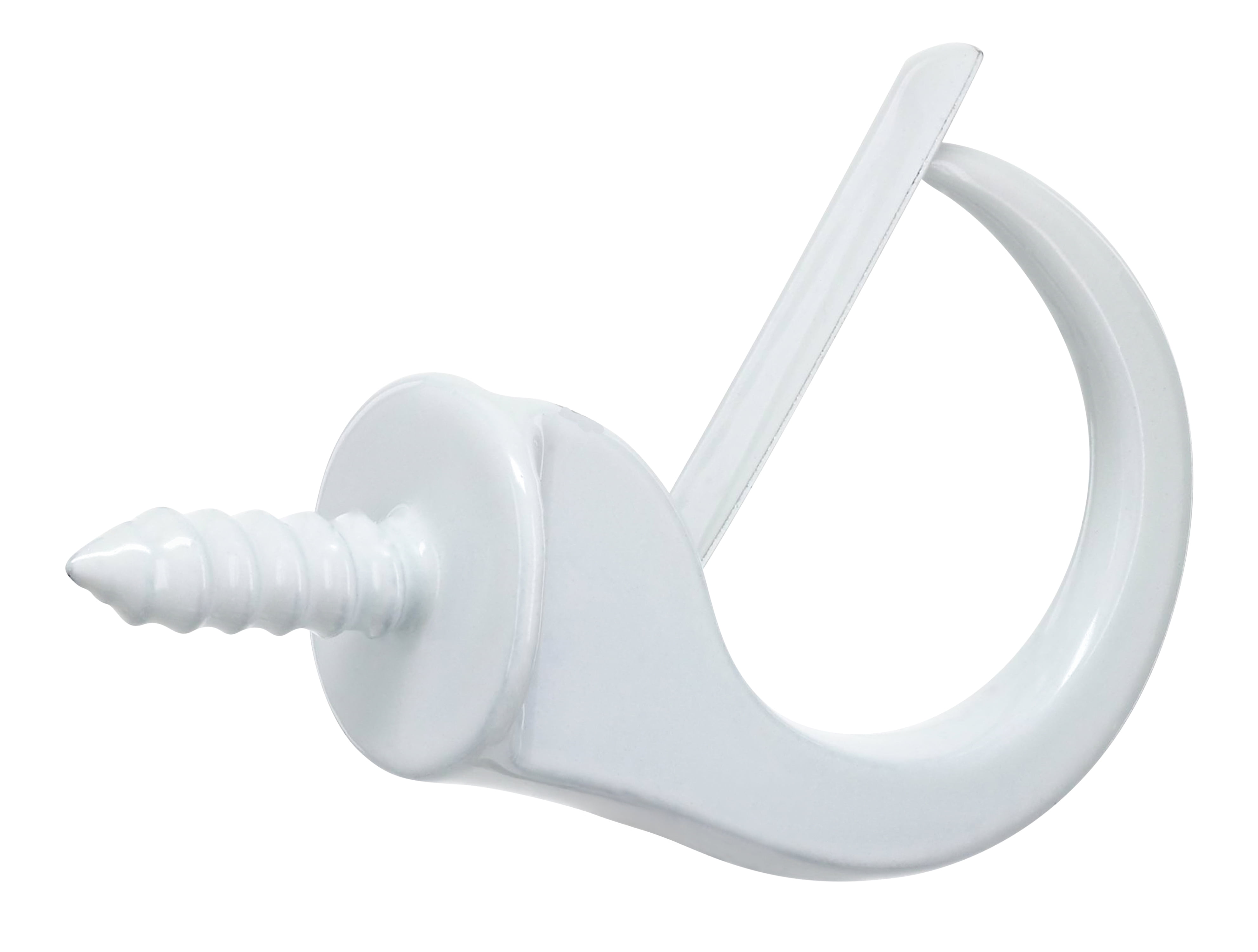 (1 pack) Ook Safety Cup Hooks, 7/8", 0.5 lbs, Screw Hooks, Steel, White, 4 pack