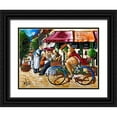 thumbnail image 1 of West, Ronald 24x19 Black Ornate Wood Framed with Double Matting Museum Art Print Titled - Cafe del Mar, 1 of 4