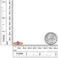 thumbnail image 3 of Gem Stone King 18K Rose Gold Plated Silver Pink Created Sapphire Engagement Engagement Ring for Women (1.19 Cttw, Gemstone September Birthstone, Round 6MM, Size 7), 3 of 3