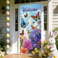 thumbnail image 5 of Taicans Easter Door Cover Spring Welcome Butterfly Flower Design 35.4x70.8 Inch,Reusable Front Door Decor Holiday Home Party Wall Hanging for Easter Spring Festival Home Decorations, 5 of 6