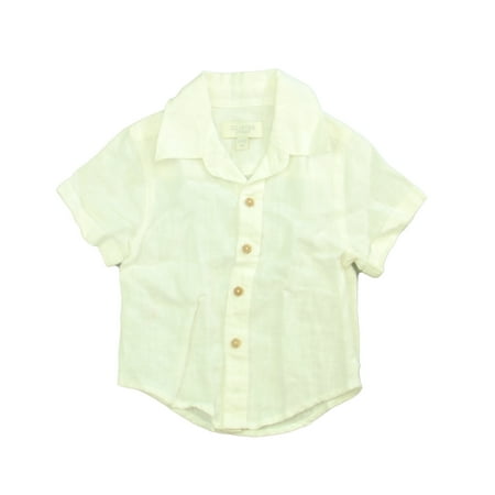 

Pre-owned Olivier London Boys Ivory Button Down Short Sleeve size: 6-12 Months