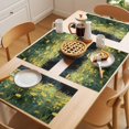 thumbnail image 5 of Modern Oil Painting Grassland Placemats Set of 2, Country Yellow Flower Plant Non-Slip Place Mats Washable Table Mats for Kitchen Dining Table Decorations Indoor/Outdoor, 5 of 9