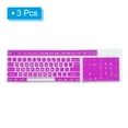 thumbnail image 3 of Funda de Teclado de PC Silicona Teclado de Escritorio 17.3"x5.3" Morado 3Pcs, 3 of 5