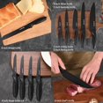thumbnail image 3 of Kitchen Knife Set with block and Sharpener, 13 Pieces German Stainless Steel Knife Block Set for Chopping, Professional Chef Knife, Lightweight, Black Anti-slip Handle, Dishwasher Safe, 3 of 7