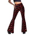thumbnail image 2 of Women's Relaxed Fit Pant Elastic Waist Flared Leg Casual Trousers, 2 of 6