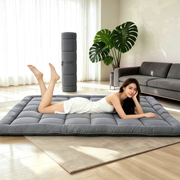 Japanese Futon Floor Mattress Queen Size, Density Foam ,Foldable Tatami Mat ,Sleep Pad