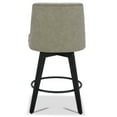 thumbnail image 4 of CHITA 26 inch Swivel Upholstered Counter Height Bar Stools with Tufted Back Set of 2, Faux Leather in Stone Gray, 4 of 8