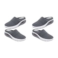 thumbnail image 3 of Qarigey Zapatillas de cuña para mujer, zapatos informales de malla con cojín de aire, sandalias ligeras antideslizantes para mujer, Gris 36 yardas 2piezas, 3 of 6