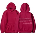 thumbnail image 4 of Arlun Fashion Letter Printed Hoodies for Women Loose Comfortable Long Sleeve Pullover Sweatshirt Casual Drawstring Preppy Hooded Tops with Pockets for Teen Girls Red S, 4 of 5