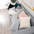 thumbnail image 7 of D-GROEE Throw Pillow Covers Soft Cozy Plush Pillowcase Faux Rabbit Fur Couch Cover for Couch Sofa Bed Chair Home Decorative Pillows Cover (18x18 Inch), 7 of 7