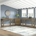 thumbnail image 4 of Bush Furniture Key West 2 Person Desk Set with Lateral File Cabinet in Reclaimed Pine, 4 of 6