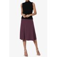 thumbnail image 5 of Women's Simple Foldover Stretch A-Line Flared Knee Length Skirt Comfy Stylish, 5 of 7