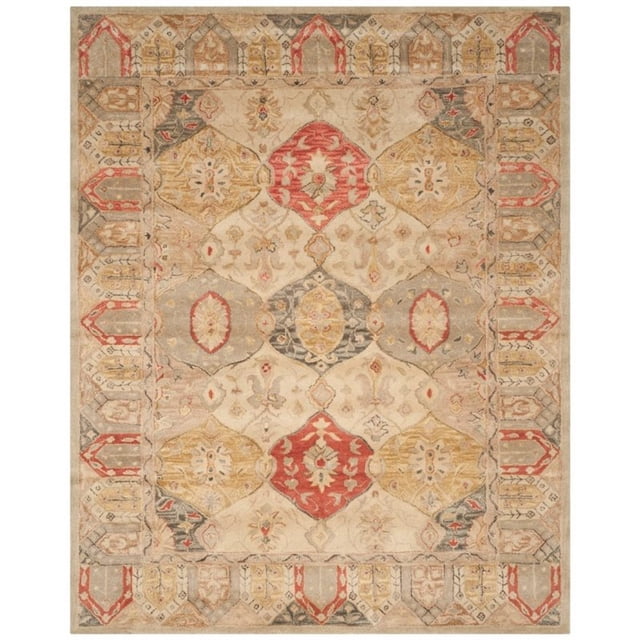 Safavieh Antiquities Collection AT830A Handmade Traditional Oriental Beige and Multi Wool Area Rug (3' x 5')