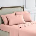 thumbnail image 2 of Modern Threads 6-Piece 21" Extra Deep Pocket Cloud Pink Microfiber Sheet Set, Queen, 2 of 4