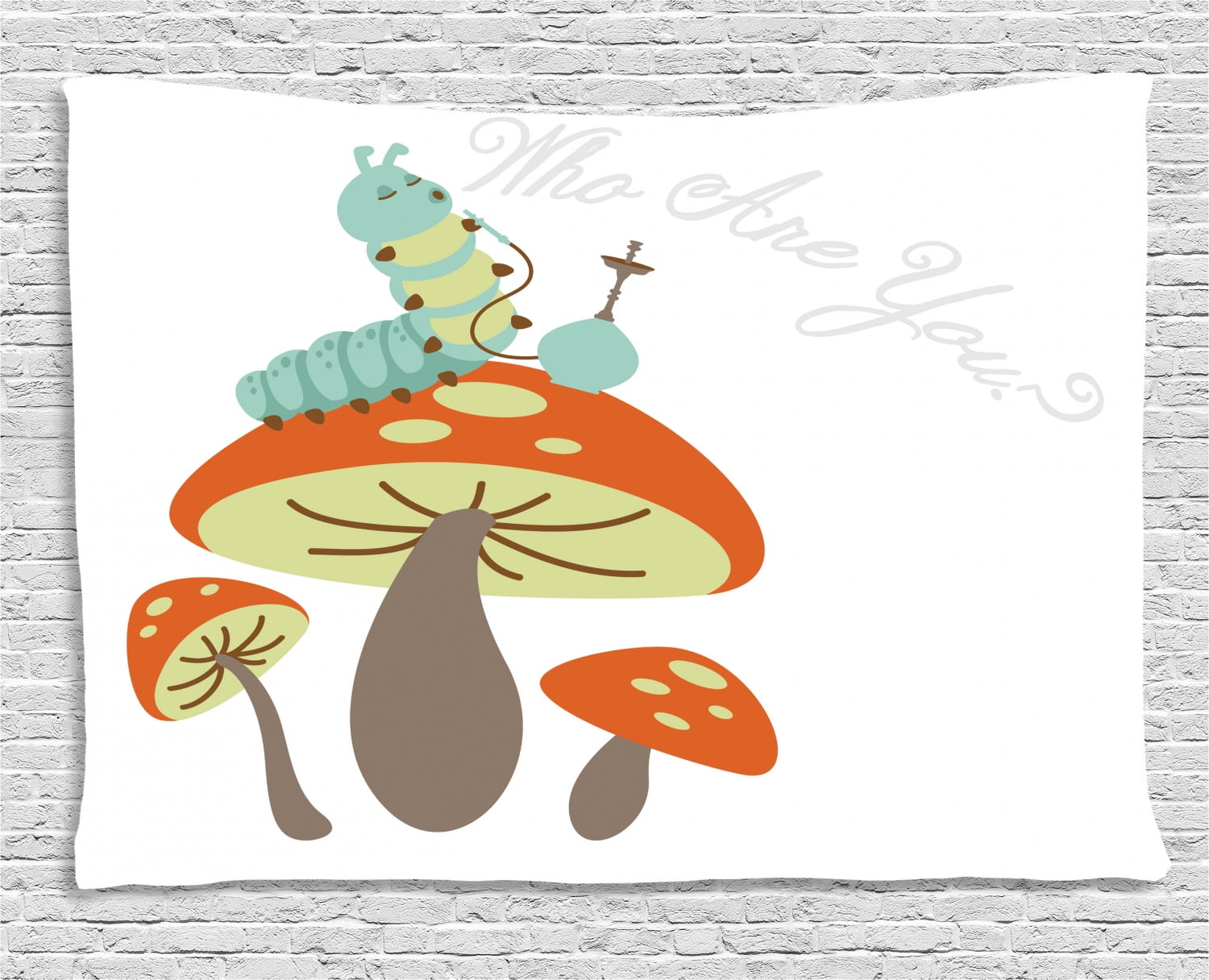 Buy Alice in Wonderland Tapestry, Hookah Smoking Caterpillar Sitting on