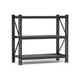 thumbnail image 7 of CAPCAEK 51.2" Wide Industrial Shelving Rack, 3-Tier&nbsp;Adjustable Storage Rack, Heavy Duty&nbsp;Metal Storage Shelves for Kitchen, Garage and Commercial Use, Black, 7 of 7