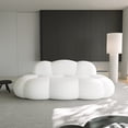 thumbnail image 3 of bokifol 63" Cloud Couch Sofa,Floor Chair Sherpa sofa Comfy Couches for Living Room,Modern Oversized 3-Seater for Bedroom Office,White, 3 of 10