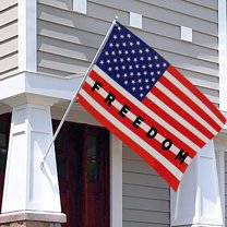 AZXY Freedom Flag White 3x5 Ft One side Indoor Outdoor Yard Home Patriotic Gift Tribute Gathering Decor