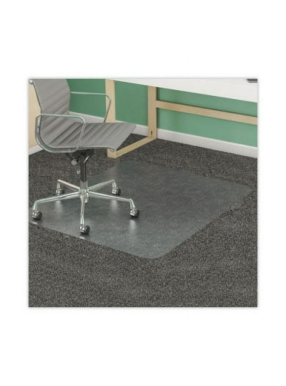 1 PK,deflecto SuperMat Frequent Use Chair Mat, Med Pile Carpet, Roll, 45 x 53, Rectangular, Clear (CM14242COM)