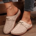 thumbnail image 2 of Dakaela Clogs for Women Mules Shoes Comfortable Slip on Closed Toe Wedge Sandals Arch Support Backless Orthopedic Summer Walking Slides Beige Size 6, 2 of 9