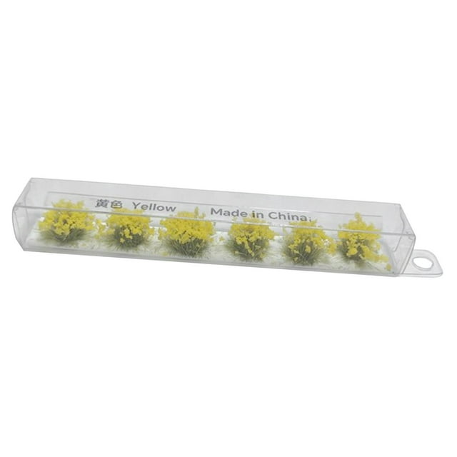 DIY Miniature Flower Cluster Railway Artificial Grass Diorama Layout Grass Model Yellow