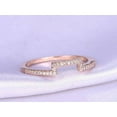 thumbnail image 2 of 0.50 Carat 10k Rose Gold Wedding Band with Moissanite Diamonds Anniversary Ring Curved Stretch Design Antique Style Band, 2 of 5